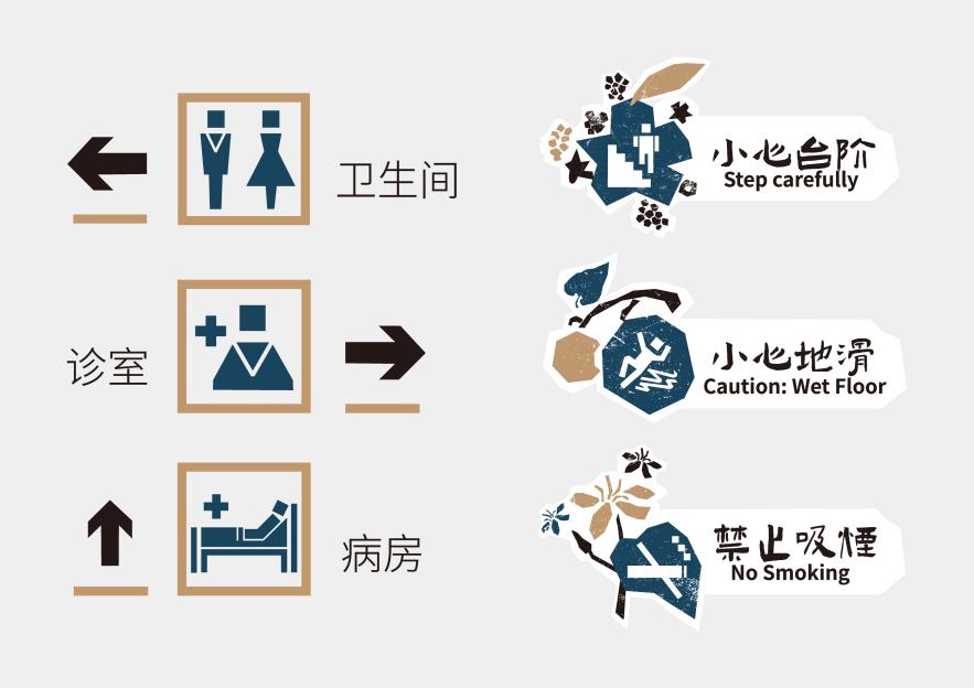 医疗导视图标在方向指示牌和安全警示贴中的应用方案